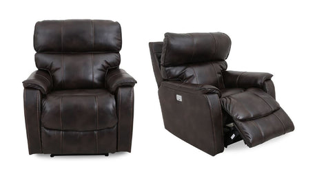 116-chocolate Power Recliner with Power Headrest