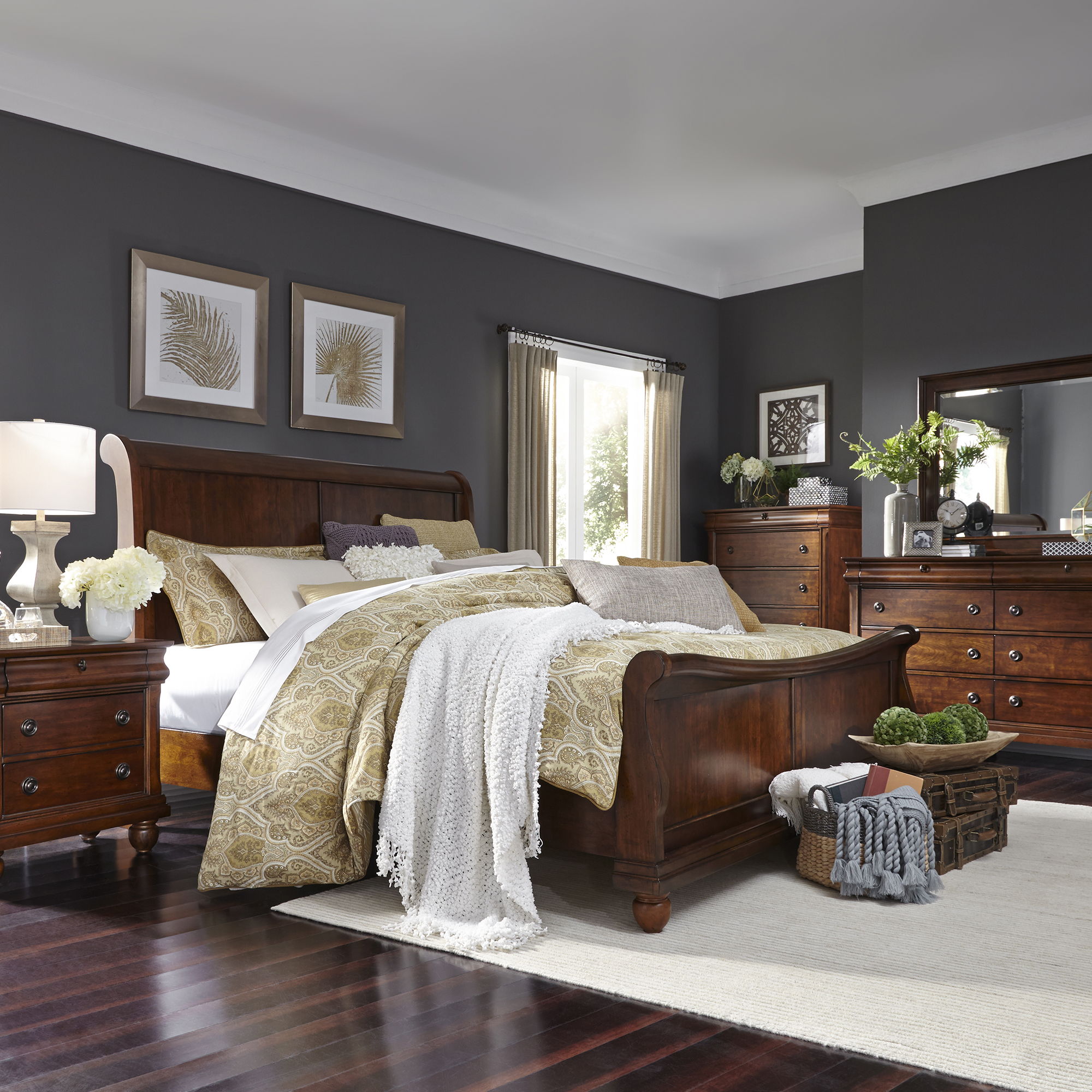 Bed and nightstand set online