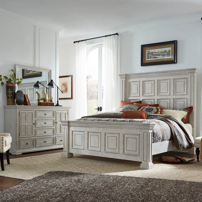 Liberty Furniture Bedroom Queen Sleigh Bed, Dresser and Mirror