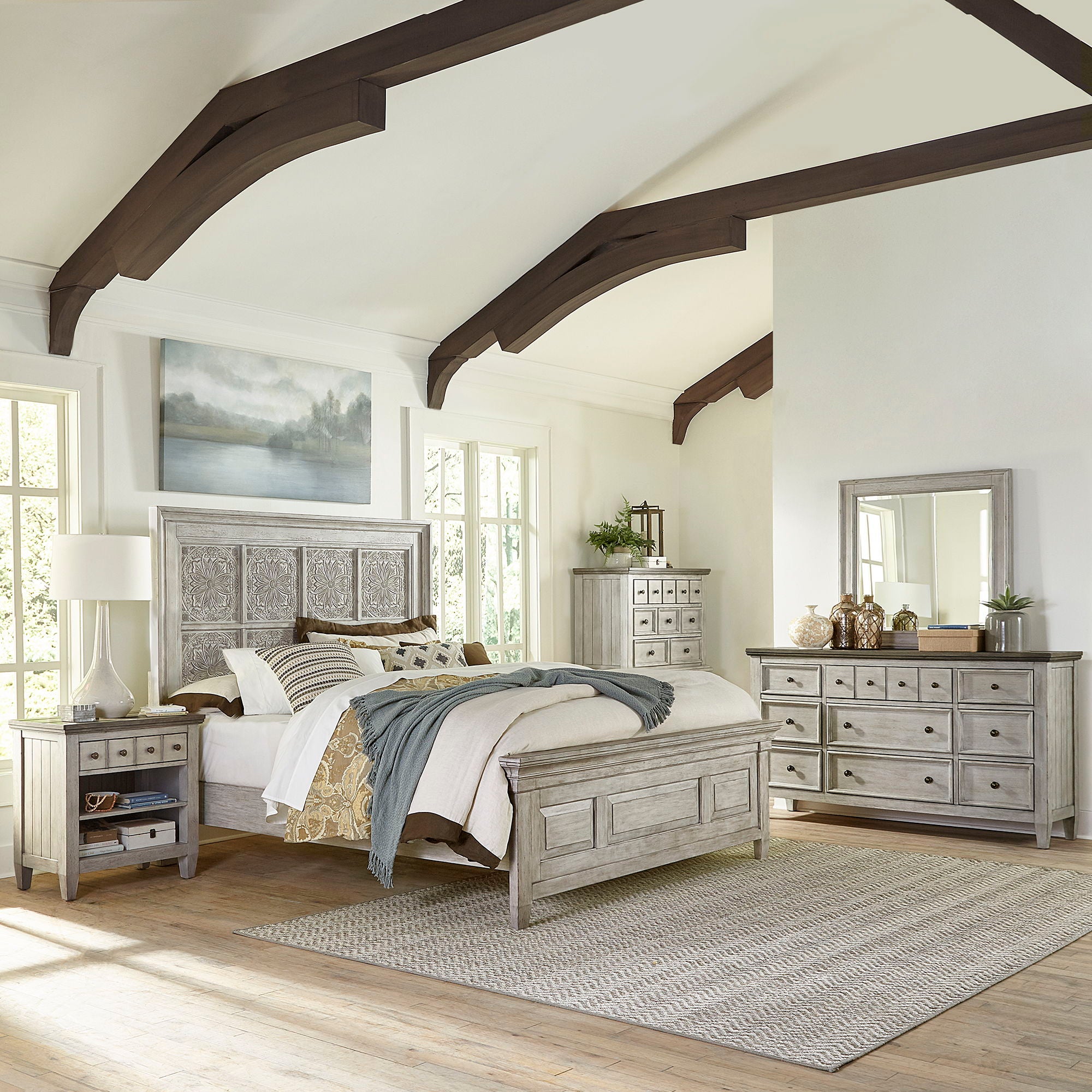 Mirrored queen bedroom set online