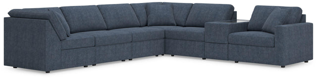 Ashley Modmax - Ink - 7-Piece Sectional With Storage Console And Raf Corner Chair