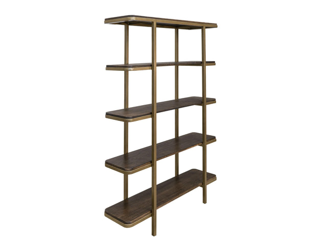 International Furniture Direct Onix - Bookcase - Mahogany Brown