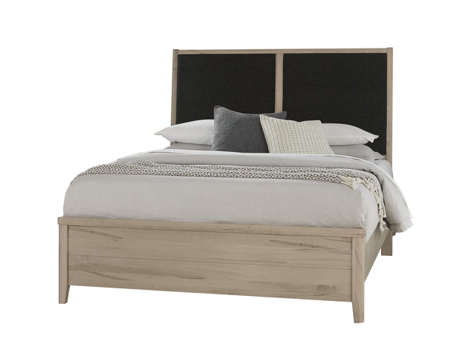 Vaughan-Bassett Woodbridge - California King Upholstered Bed with Black Fabric - Shadow Grey