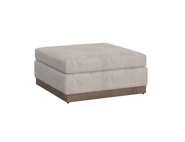 International Furniture Direct Georgia - Upholstered Square Ottoman - Oyster