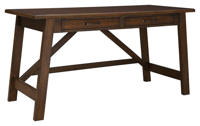 Ashley Baldridge Home Office Large Leg Desk - Rustic Brown