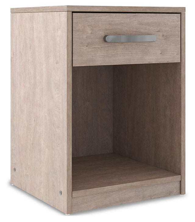 Ashley Flannia One Drawer Night Stand - Gray