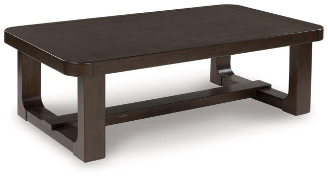 Ashley Breckington Rectangular Cocktail Table - Dark Brown