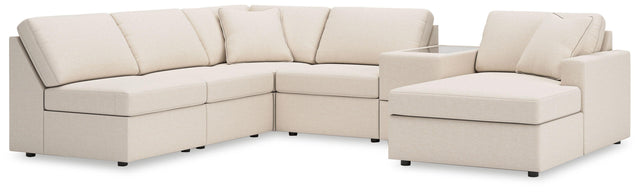 Ashley Modmax - Oyster - 6-Piece Sectional With Raf Corner Chaise And Storage Console