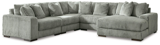 Ashley Lindyn - Fog - Right Arm Facing Corner Chaise 5 Pc Sectional