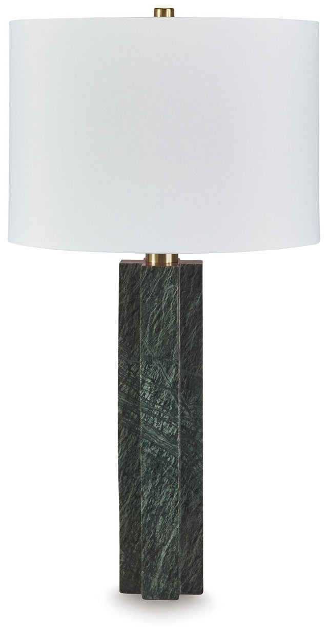 Ashley Keegan Marble Table Lamp (1/CN) - Green