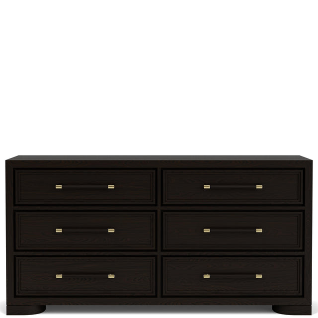 Riverside Furniture Lydia - Six Drawer Dresser - Dark Brown