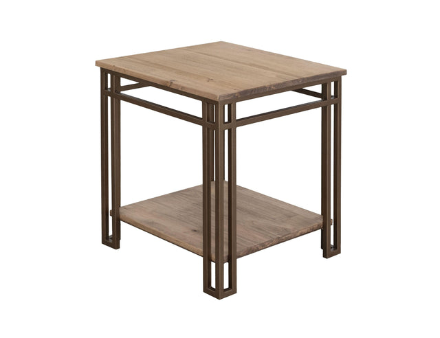 International Furniture Direct Limestone - End Table - Brown