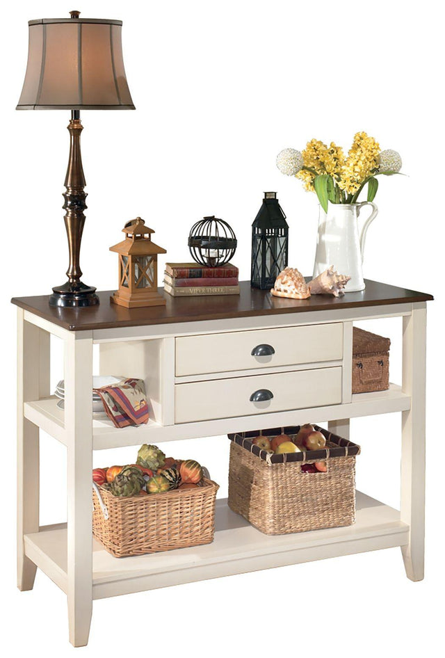 Ashley Whitesburg Dining Room Server - Brown/Cottage White