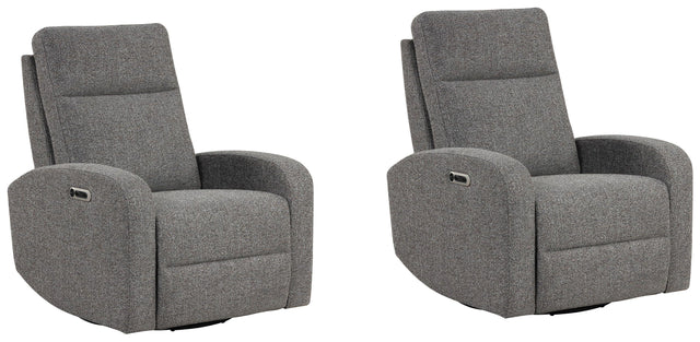 Parker House Thriller - Power Swivel Glider Recliner (Set of 2) - Natural Beauty Grey