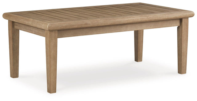 Ashley Carter Hall Rectangular Cocktail Table - Beige