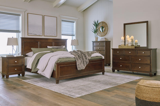 Ashley Danabrin - Brown - 5 Pc. - Dresser, Mirror, King Panel Bed