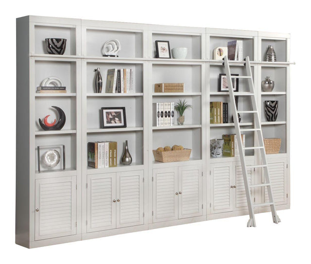 Parker House Boca - 6 Piece Library Wall Unit - Cottage White