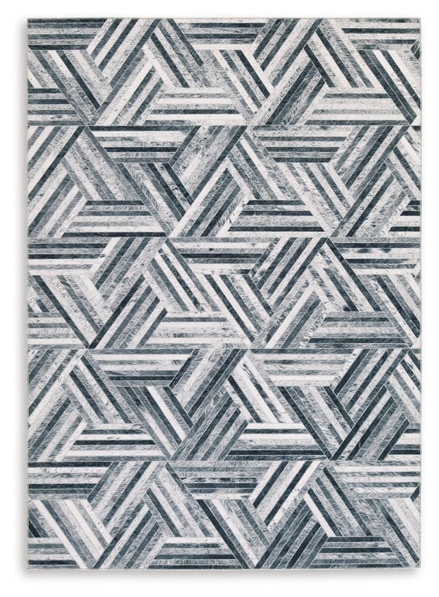 Ashley Adalock Medium Rug - Gray/Cream