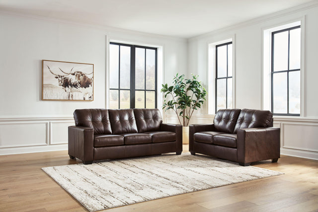 Ashley Santorine - Dark Brown - 2 Pc. - Sofa, Loveseat