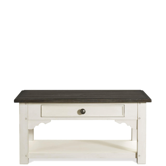 Riverside Furniture Grand Haven - Small Cocktail Table - Feathered White / Rich Charcoal