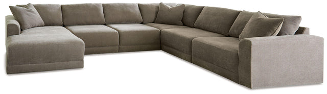 Ashley Raeanna - Storm - 6-Piece Sectional With Laf Corner Chaise