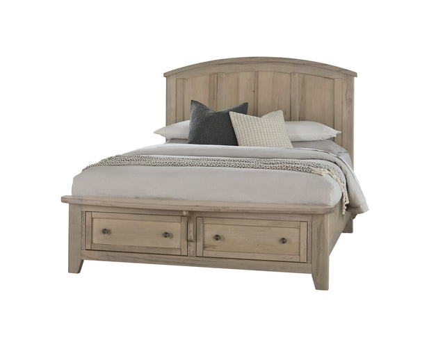 Vaughan-Bassett Woodbridge - King Arch Storage Bed - Shadow Grey