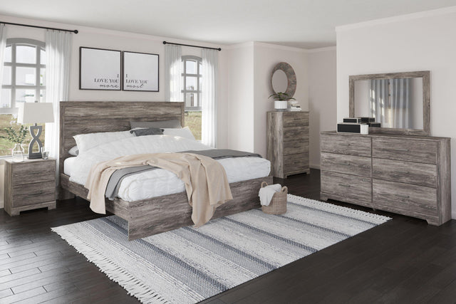 Ashley Ralinksi - Gray - 4 Pc. - Dresser, Mirror, King Panel Bed