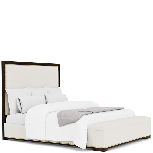 Riverside Furniture Lydia - Queen Upholstered Storage Bed - White