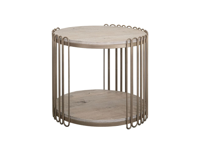 International Furniture Direct Grecia - End Table - Ivory