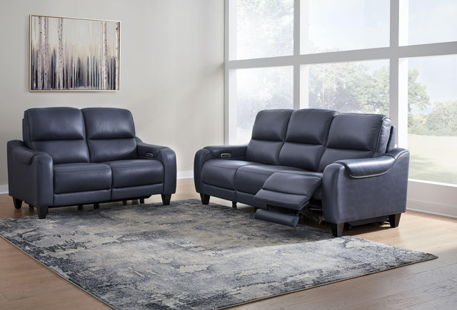 Ashley Mercomatic - Ocean - 2 Pc. - Power Reclining Sofa, Power Reclining Loveseat