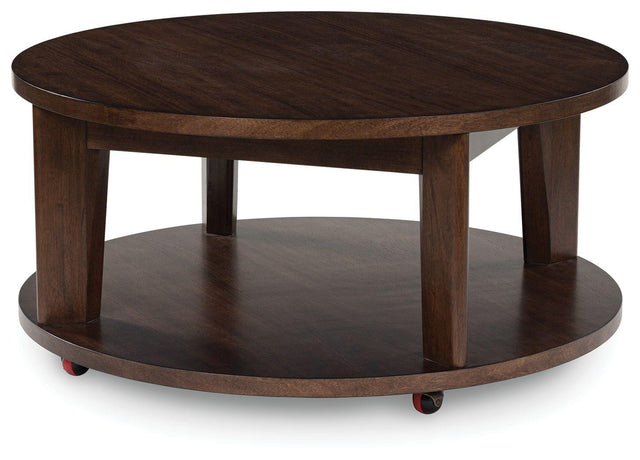 Ashley Korestone 2 Round Cocktail Table - Dark Brown