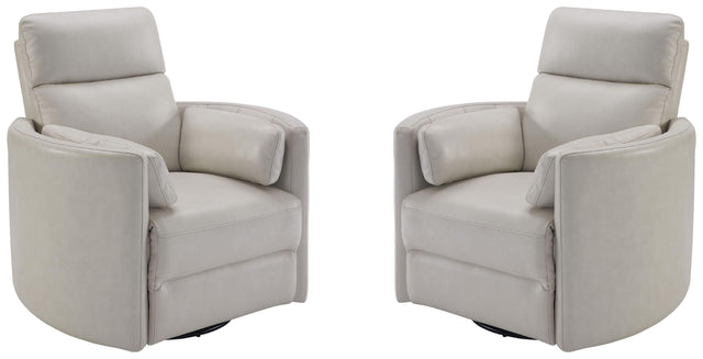 Parker House Radius - Powered By Freemotion Cordless Power Swivel Glider Recliner (Set of 2) - Florence Ivory