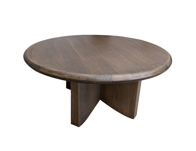 International Furniture Direct Novus Lodge - Round Cocktail Table - Dark Brown