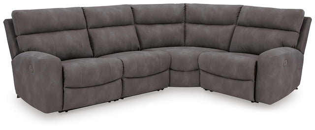 Ashley Next-gen Durapella - Slate - 4-Piece Power Reclining Sectional