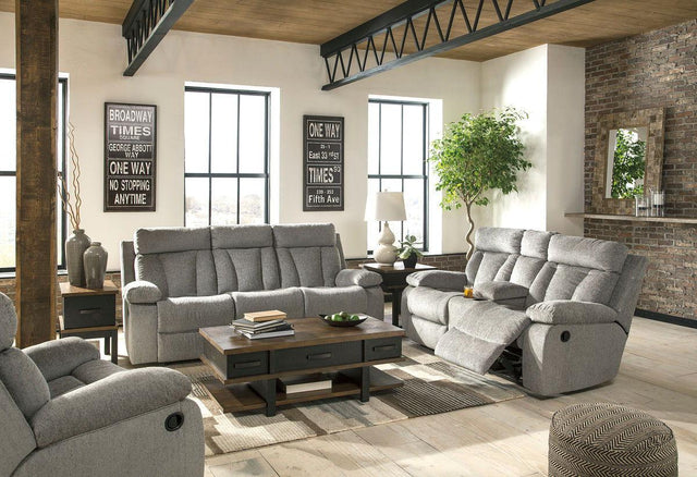 Ashley Mitchiner - Fog - 3 Pc. - Reclining Sofa, Loveseat, Rocker Recliner