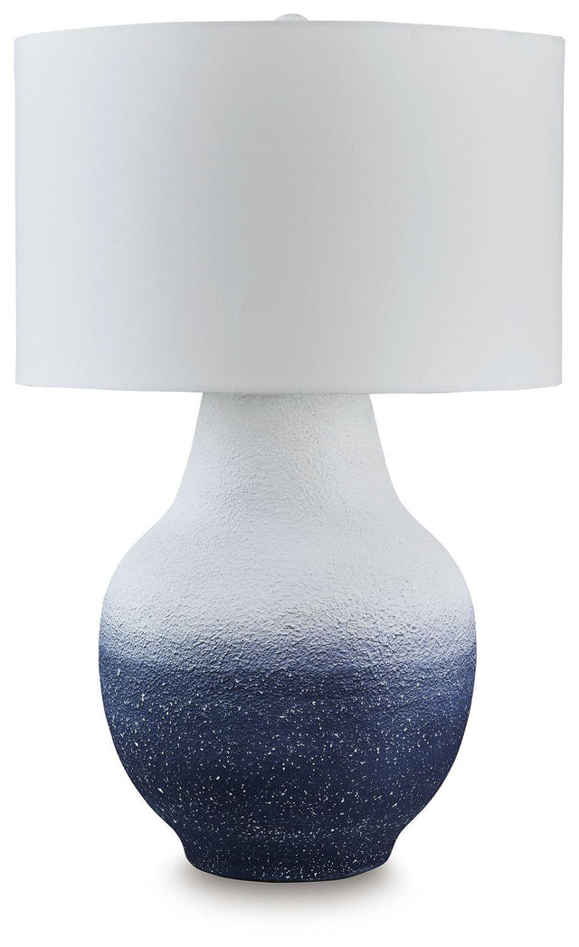 Ashley Dashland Metal Table Lamp (1/CN) - White/Navy