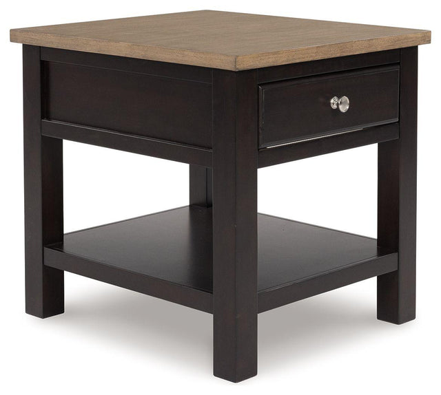 Ashley Drazmine Rectangular End Table - Brown