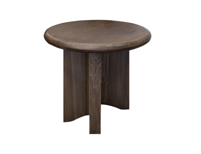 International Furniture Direct Novus Lodge - Round End Table - Dark Brown