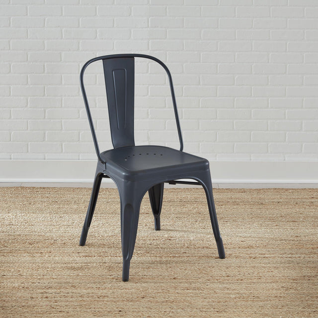 Liberty Furniture Vintage Series - Bow Back Side Chair - Navy