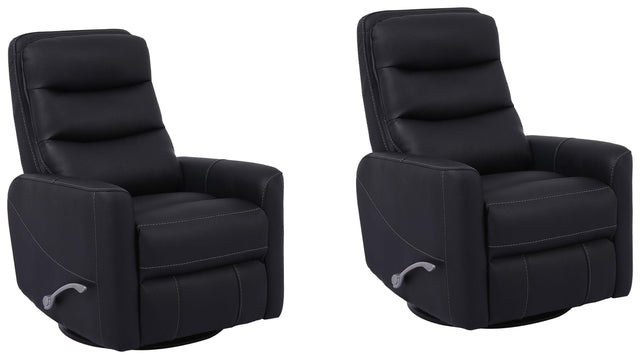 Parker House Hercules - Swivel Glider Recliner (Set of 2) - Black