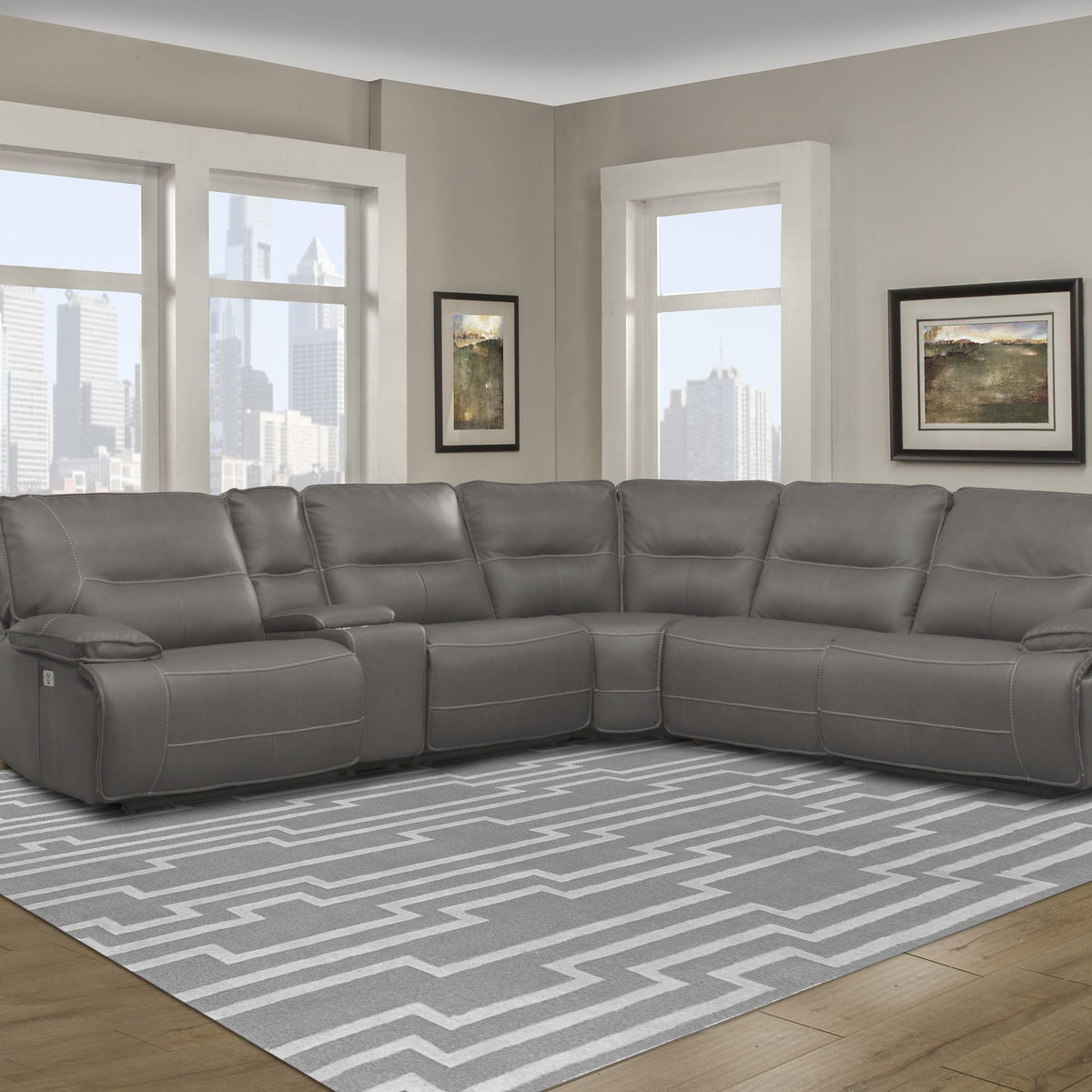 Parker House Spartacus 6 Piece Modular Power Reclining Sectional Wit Big Barn Home Center 3728