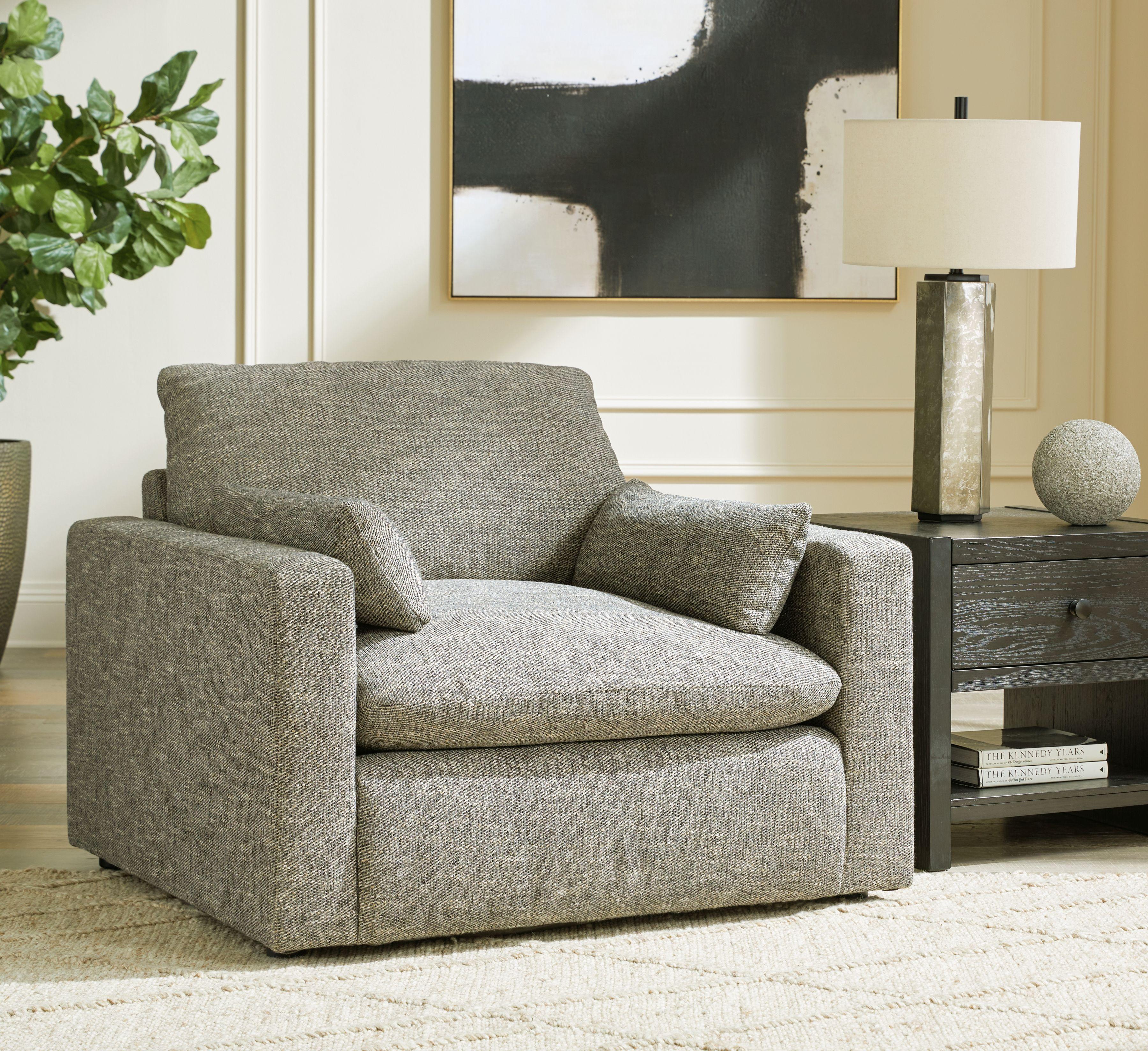 Ashley Dramatic Granite 2 Pc. Chair And A Half Ottoman Big Barn Home Center
