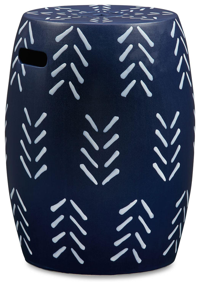 Ashley Genemore Stool - Navy/White