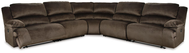 Ashley Clonmel - Chocolate - 5-Piece Reclining Sectional