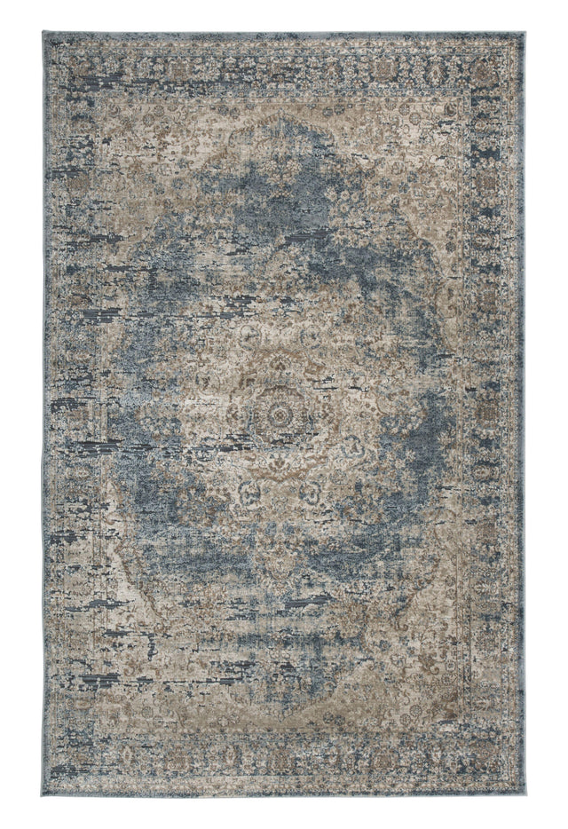 Ashley South Large Rug - Blue/Beige