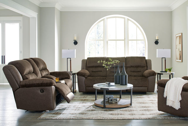 Ashley Dorman - Chocolate - 3 Pc. - Reclining Sofa, Reclining Loveseat With Console, Rocker Recliner