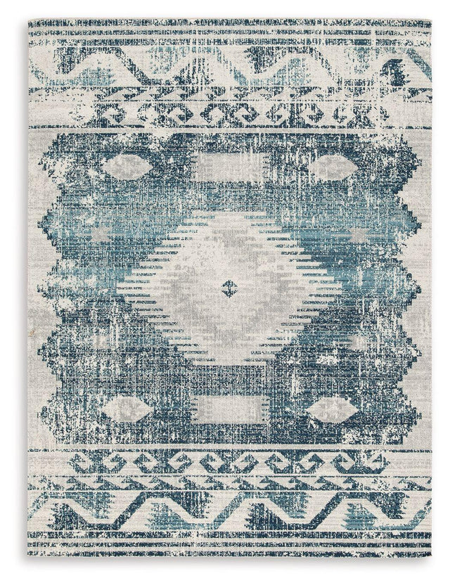 Ashley Daddridge Large Rug - Blue/Gray/Ivory