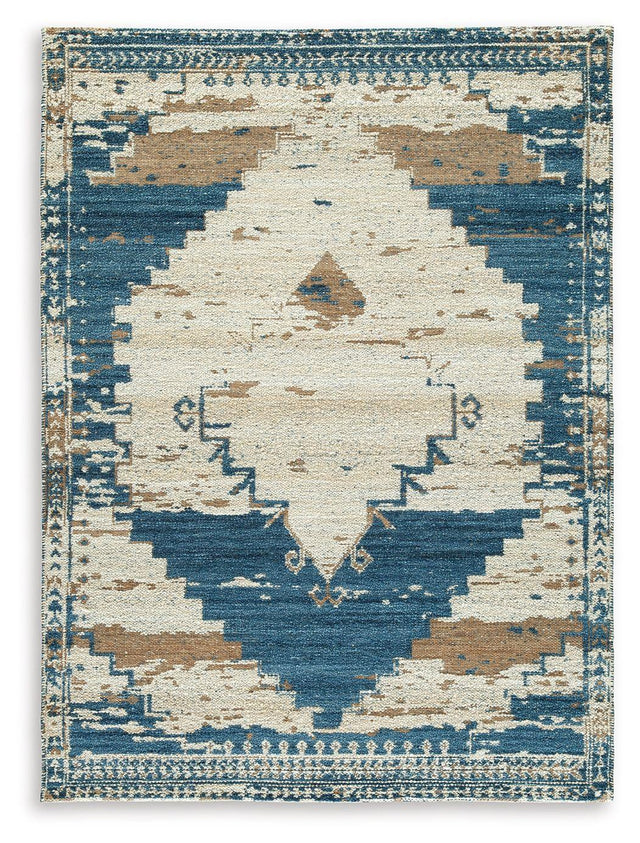 Ashley Varnler Medium Rug - Blue/Brown/Tan