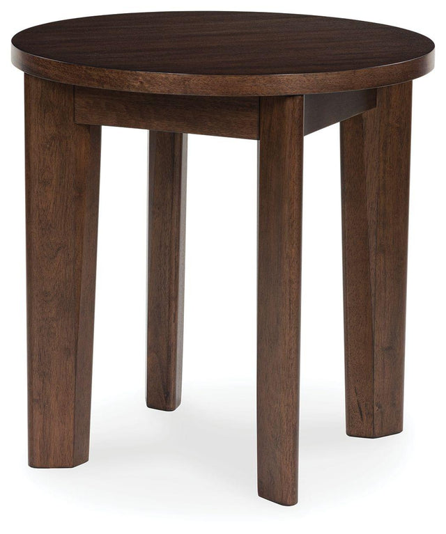 Ashley Korestone 2 Round End Table - Dark Brown