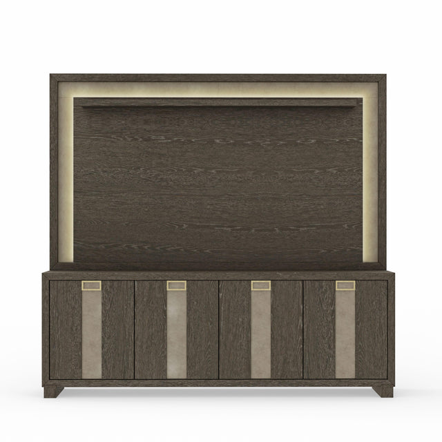 Parker House Ascent - 90 In. Tv Console With Hutch And Back Panel - Dark Chocolate